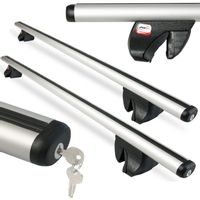Uniwersalny bagażnik bazowy na relingi standardowe i zintegrowane AMOS ALFA Belki Aluminiowe 140cm
