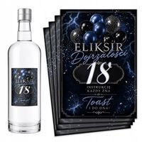 Naklejki na butelki Wódkę urodzinową na urodziny 18 20 30 40 50 60 70 -8szt