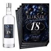 Naklejki na butelki Wódkę urodzinową na urodziny 18 20 30 40 50 60 70 -8szt