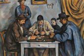 Plakat 30x20cm The Card Players, Paul Cezanne Vintage do Salonu