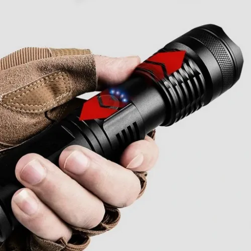 MOCNA LATARKA TAKTYCZNA WOJSKOWA LED cree XHP90 DUŻY AKUMULATOR + USB ZOOM na Arena.pl