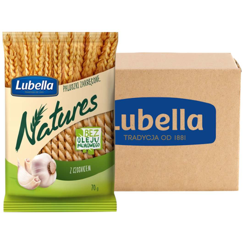 Lubella Natures Paluszki zakręcone z czosnkiem 70 g x 24 sztuki na Arena.pl