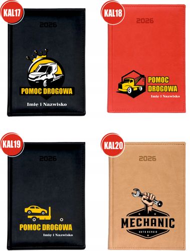 KALENDARZ A5 2026 DZIENNY terminarz z nadrukiem dla mechanika prezent na Arena.pl