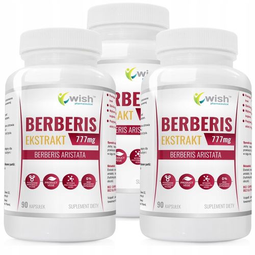 BERBERIS 777mg Niski Cukier Apetyt Odchudzanie Berberys Berberyna 270 kap na Arena.pl