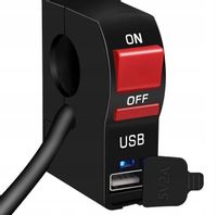 Wodoodporny włącznik on/off + USB do motoru, quada