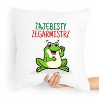 Poduszka Dla Zegarmistrza Żajebisty Zegarmistrz Z Nadrukiem Ze Zdjęciem