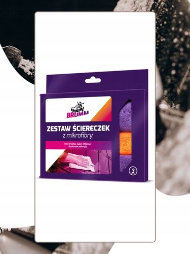 MIKROFIBRA BRUMM ZESTAW ŚCIERECZEK Z MIKROFIBRY 3 szt UNIWERSALNE na Arena.pl