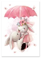 Plakat obrazki dla dziecka do pokoju dziecka zakochana para 40x50 cm