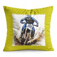 PODUSZKA ŻÓŁTA PREZENT - MOTOR MOTOCYKL MOTOCROSS