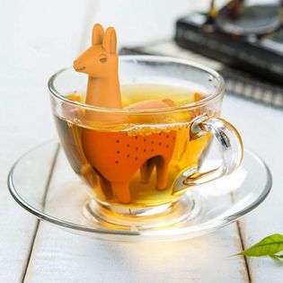 Zaparzacz do herbaty - Lama (Silikonowy) (Pomarańczowy)