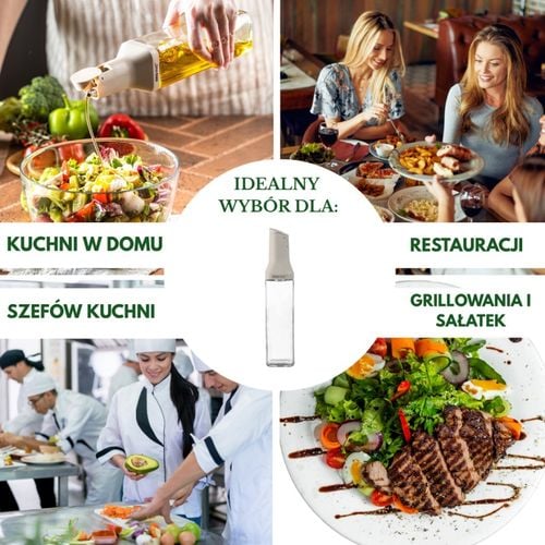 szklana butelka 500ml z nalewakiem do octu i oliwy kinghoff kh-2004 na Arena.pl