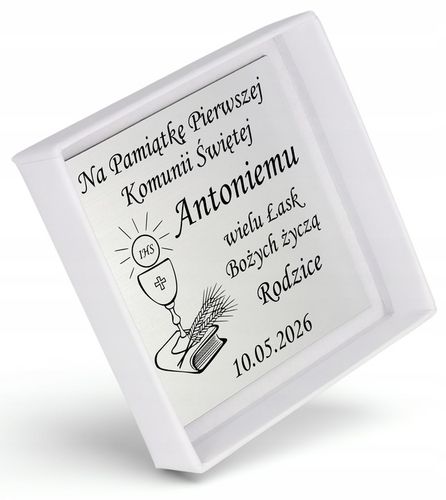 Krzyżyk srebrny łańcuszek zestaw komunijny dla chłopca na prezent chrzest na Arena.pl