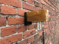 Kinkiet drewniany lampa loft loftowy scienna industrialna postarzana