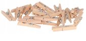 KLAMERKI DREWNIANE SPINACZE NATURALNE 24SZT 3CM