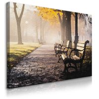 Obraz Na Płótnie Do Sypialni Park Natura Malarstwo Jesień 40cm x 30cm