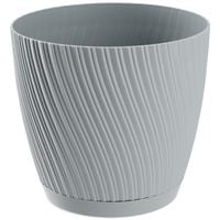 KADAX Doniczka Okrągła Z Podstawką 23cm Szara Eko