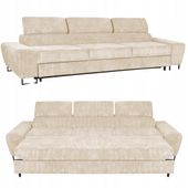 Sofa kanapa 3 os rozkładana z f. spania Savio Family meble beżowy sztruks
