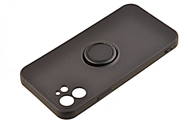 Etui Pastel Ring do Apple iPhone 12 czarny zdjęcie 4