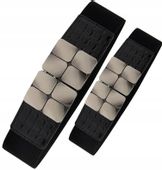 Damski Czarny Pasek Do Sukienki Elastyczny Złoty