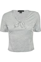 Siwa Bluzka, Wiązana z Przodu - 34 / XS