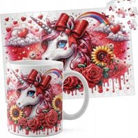 ZESTAW KUBEK + PUZZLE 110EL - JEDNOROŻEC UNICORN KOŃ