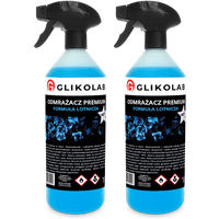 2X ODMRAŻACZ DO SZYB LODU PREMIUM MOCNY -60°C GLIKOLAB 1L FORMUŁA LOTNICZA