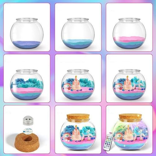 Zestaw Kreatywny Magiczne Terrarium Jednorożca DIY z Podświetleniem LED na Arena.pl