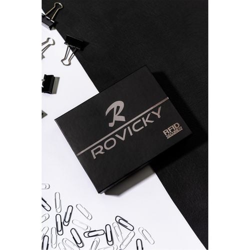 męski portfel ze skóry naturalnej z zakładkami na karty - rovicky na Arena.pl