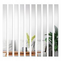 SAMOPRZYLEPNE NAKLEJKI LUSTRZANE SCIENNE 50CM 10X LUSTRO AKRYLOWE