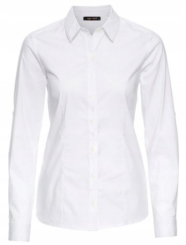 Elegancka Koszula Damska Taliowana Wizytowa Biała M_38 na Arena.pl