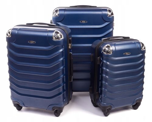 73 ZESTAW WALIZEK PODRÓŻNYCH RGL 3w1 XXL XL L KÓŁKA PODRÓŻNA TORBA ABS na Arena.pl