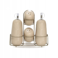 Ceramiczny Zestaw do przypraw GEOMETRY BEIGE Maestro MR-20004-04S
