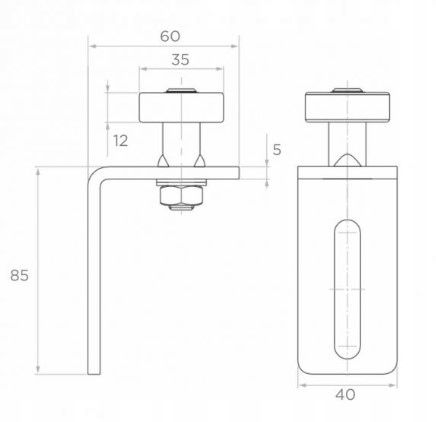 WÓZEK WÓZKI ROLKI DO BRAMY PRZESUWNEJ ZESTAW 80x80 9 ROLEK STALOWE na Arena.pl