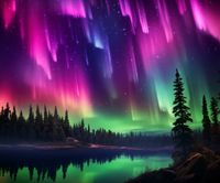 Plakat 60x50cm Zorza Nad Lasem