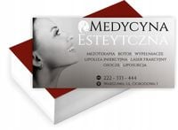 Wizytówki firmowe Foliowane 1000 szt różne wzory MEDYCYNA ESTETYCZNA