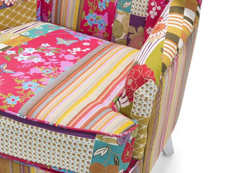 Fotel uszak patchwork wielokolorowy MOLDE zdjęcie 5