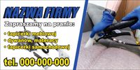 BANER REKLAMOWY projekt 130x80 cm PRANIE TAPICERKI