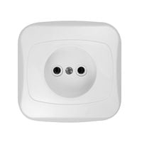 atut gniazdo pojedyncze p/t b/u białe - e+9001181