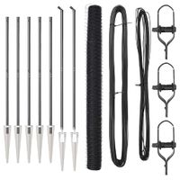 Ogrodzenie z słupkami Szary 1.5 x 10 m Stal pokryta PCV