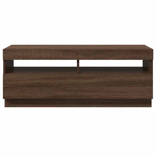 Szafka pod TV z oświetleniem LED, brązowy dąb, 100x35x40 cm na Arena.pl