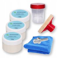 ZESTAW DO POLEROWANIA SZYB SZKŁA USUWANIA RYS TLENEK CERU 300g + FILC