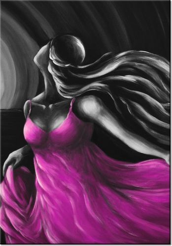 100 70CM OBRAZ PŁÓTNO DZIEWCZYNA SUKIENCE PŁÓTNO RAMA na Arena.pl