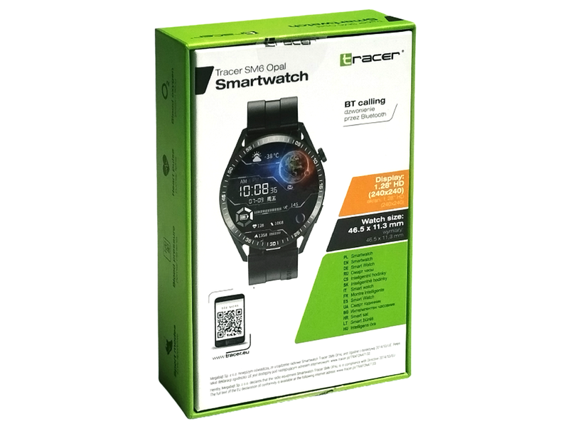 Smartwatch Tracer SM6 Opal czarny zdjęcie 2