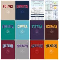 Zestaw komplet zeszytów przedmiotowych szkolnych ze ściągą A5 60k 10szt