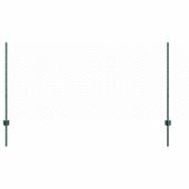 Ogrodzenie z słupkami Zielony 1 x 10 m Stal
