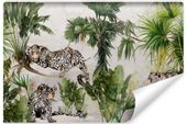 Fototapeta JAGUARY Lamparty Dżungla Abstrakcja Palmy 405cm x 270cm