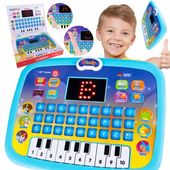 LAPTOP edukacyjny komputer TABLET LED PIANINKO NAUKA ANGIELSKIEGO ZABAWKOWY