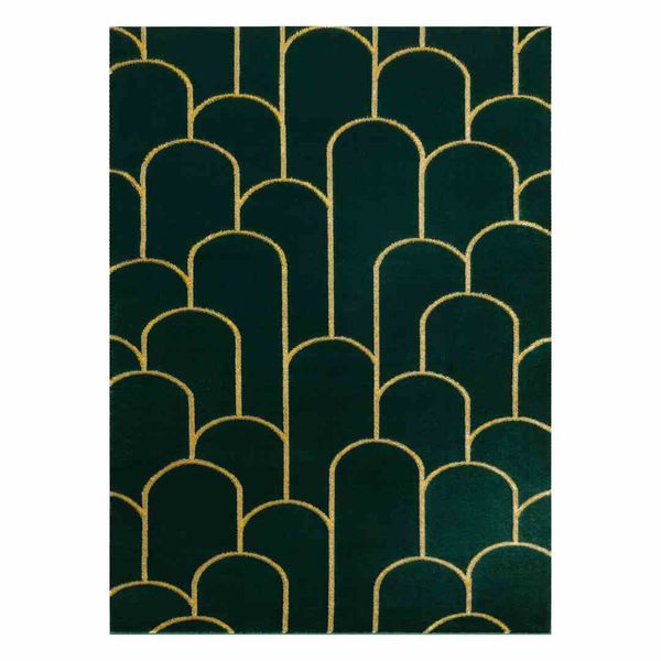 RUG/LU/ESTEMA/ARTDECO2/BOTTLEGREEN+GOLD/80x150 zdjęcie 1