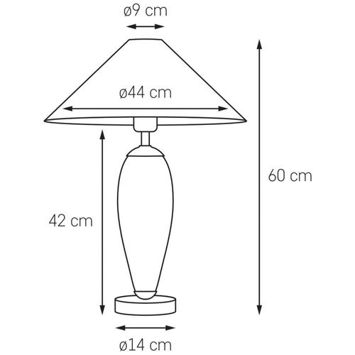 Stojąca LAMPKA biurkowa REA 40610102 Kaspa stołowa LAMPA abażurowa do sypialni nocna złota przezroczysta czarna na Arena.pl