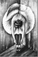 80CM 120 OBRAZ BALETNICA CZERNI BIELI ŚCIENNY